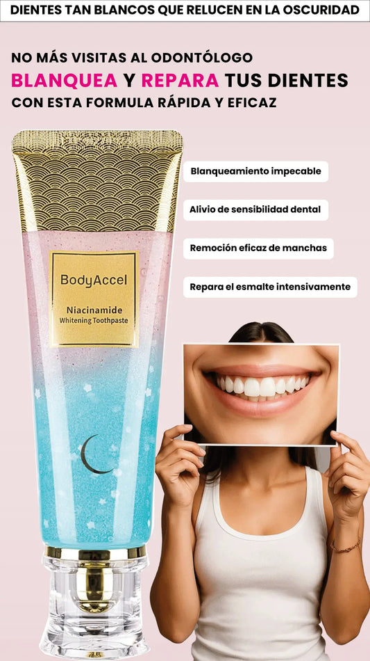 BodyAccel-CREMA DENTAL- Blanquea tus Dientes al Instante y sonríe con total confianza!