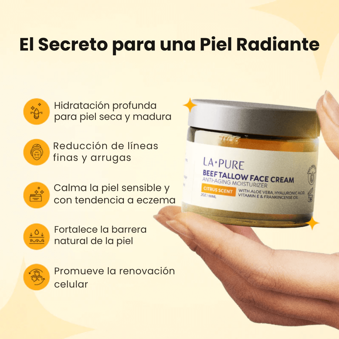 LA-PURE- Crema que repara y estimula la recuperación en tú piel