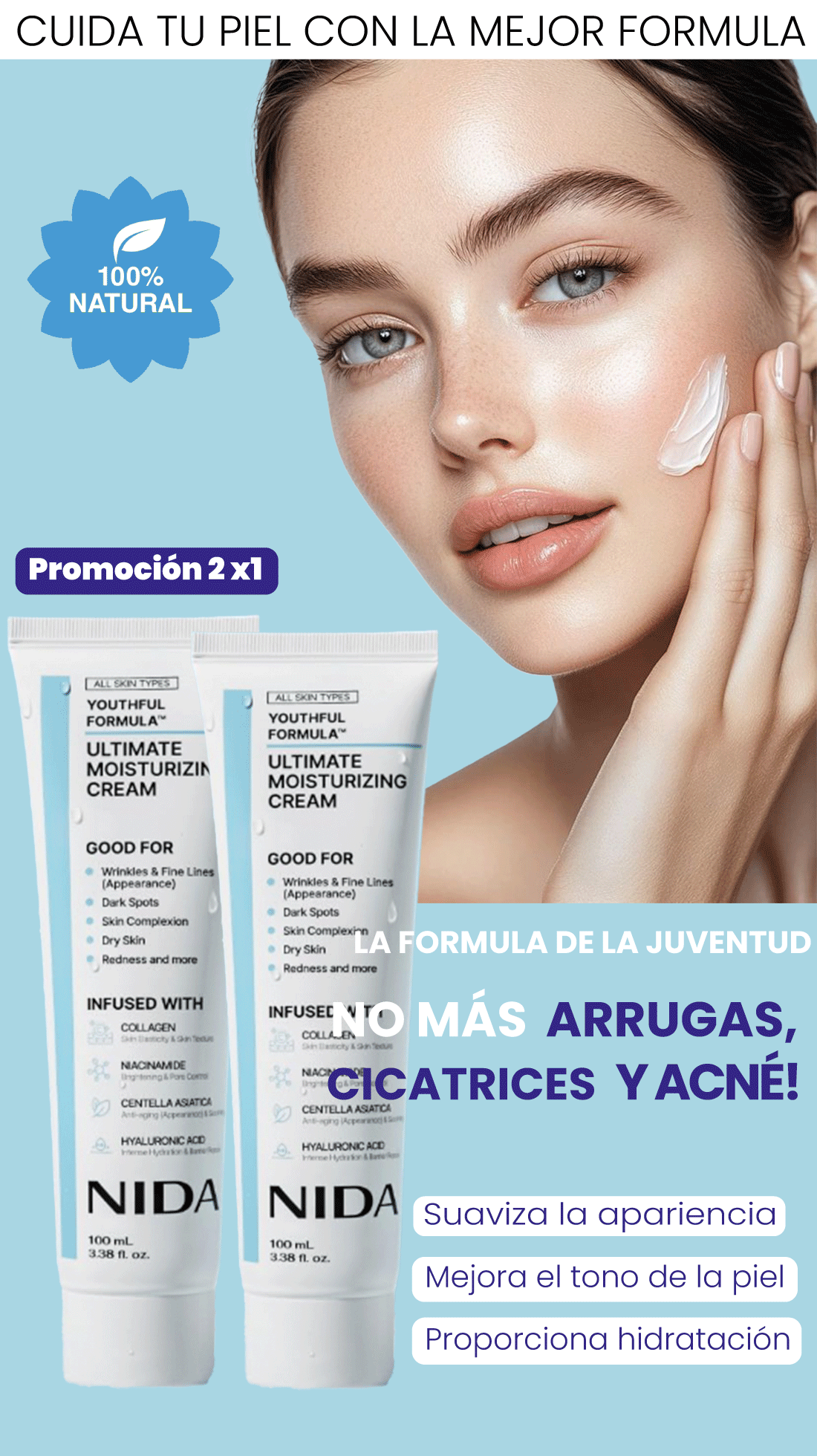 NIDA Ultimate Skin Care Coreano Profesional x 2 Unidades