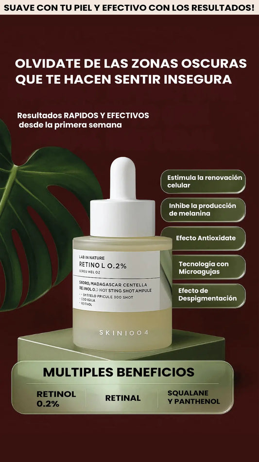 LABINNATURE- RETINOL+ RETINAL- Desvanece esas zonas oscuras y recupera la piel suave y perfecta que siempre haz querido!