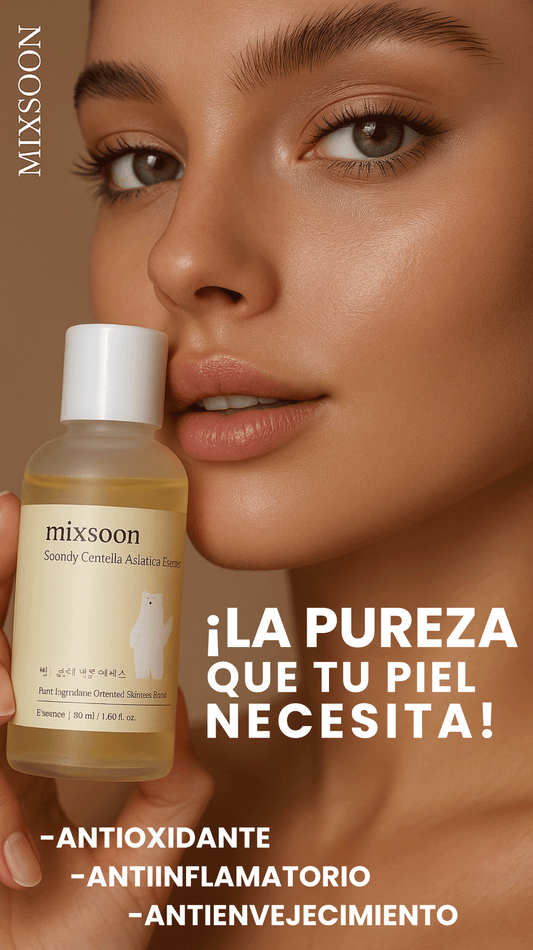 Mixsoon- Esencia de Centella Asiática Pura. ¡Rejuvenece y repara toda imperfección en tu rostro!